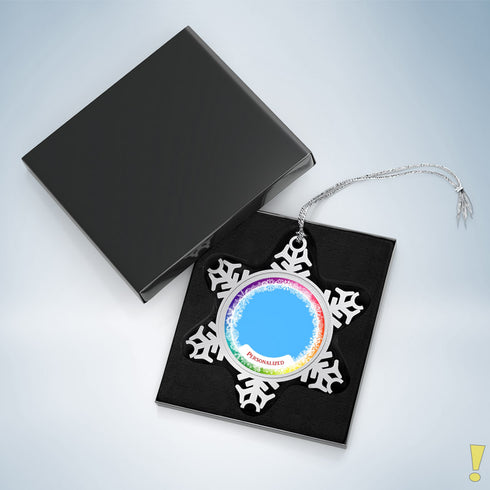 Personalized Pewter Snowflake Ornament